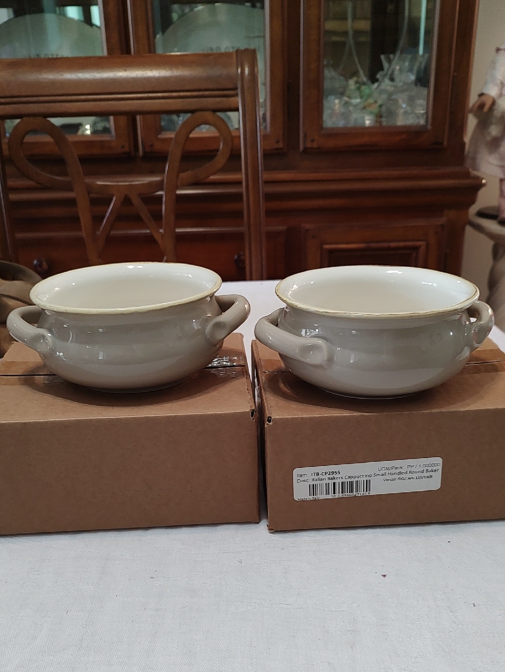 NWT Vietri Small Handled Round Bakers,Set Of 2